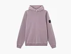 Stone Island Malfile Fleece Hooded Sweatshirt Pearl Grey