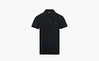 Burberry Embroidered Short Sleeved Polo Shirt Dark Blue