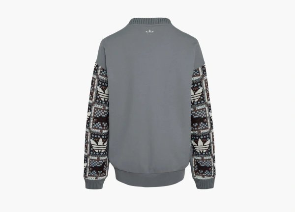 Adidas Originals Crafted Crewneck Sweatshirt Grey Three 