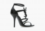 Saint Laurent Cassandra Sandals In Smooth Leather "Black" 