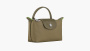 Longchamp Le Pliage Green Handle Pouch "Artichoke" 