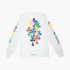 Chrome Hearts Multi Color Cross Cemetery L/S T-shirt White