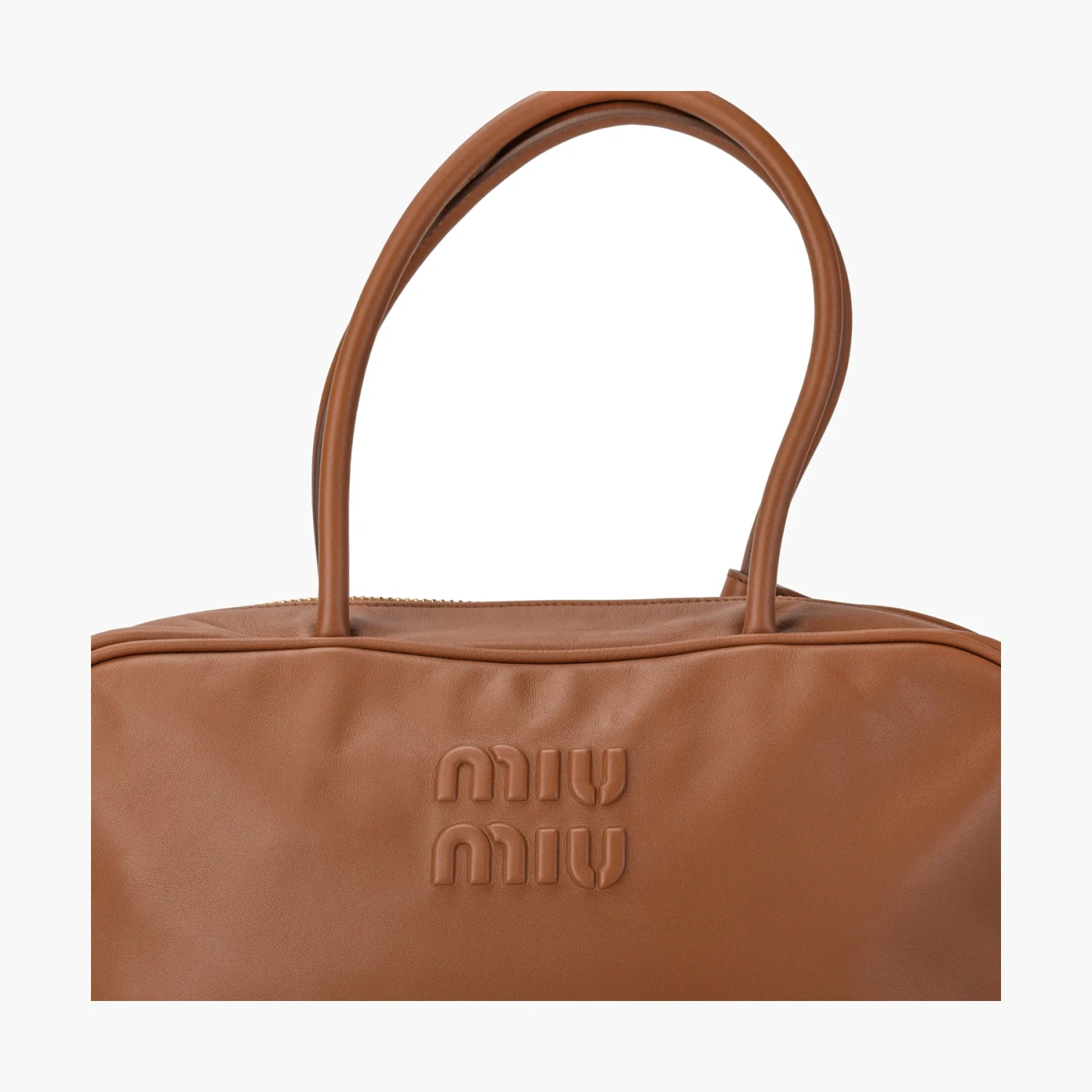 Miu Miu Softy Bauletto Handbag "Cognac" 