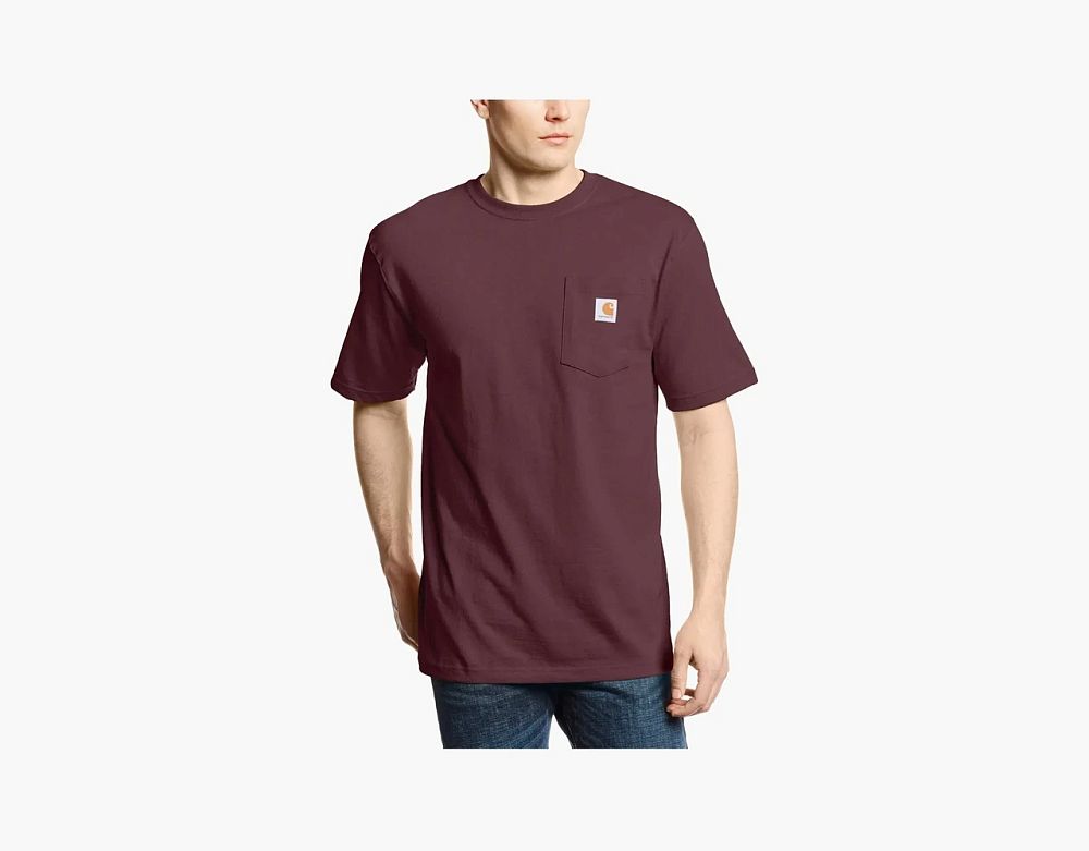Carhartt K87 Heavyweight Pocket T-Shirt Burgundy