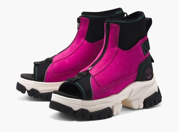 Timberland Adley Way Peep Toe Boot Sandals WMNS Very Berry 