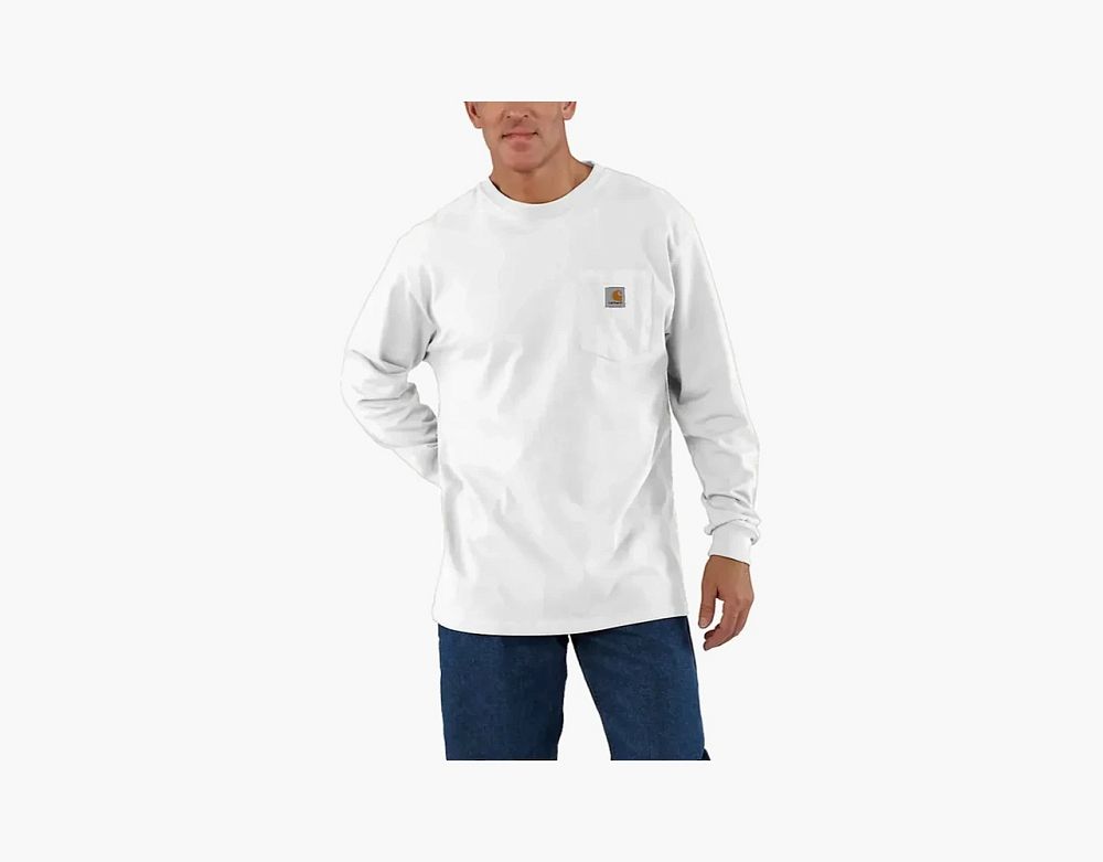 Carhartt K126 Pocket Long-Sleeve T-Shirt White