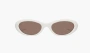 Gentle Monster Cinnamon W2 Sunglasses White / Brown 