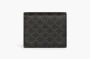 Celine Business Card Holder Triomphe Canvas Lambskin Brown 