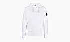 Stone Island Brushed Cotton Popover Hoodie White