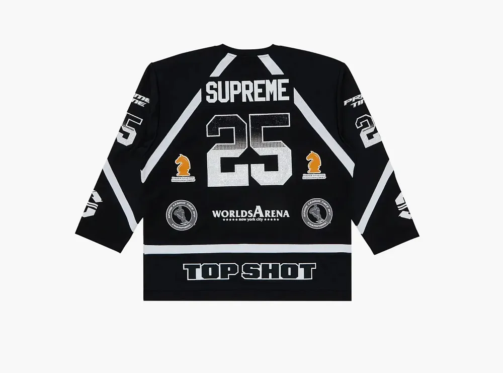 Supreme Rhinestone Hockey Jersey Black