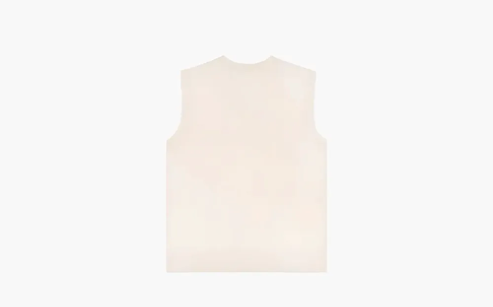 Sporty & Rich Bardot Logo-print Cotton Vest Ecru