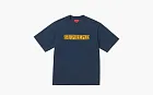 Supreme Satin Appliqué S/S Top Navy