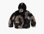 Supreme Patchwork Windstopper Hooded Faux Fur Jacket Black 