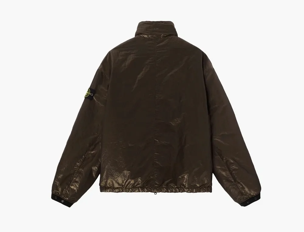 Stone Island Nylon Metal Colour Weft Jacket Dark Brown