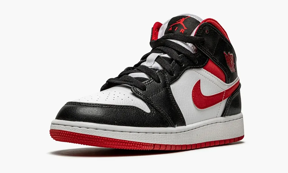 Air Jordan 1 Mid GS Gym Red Black White