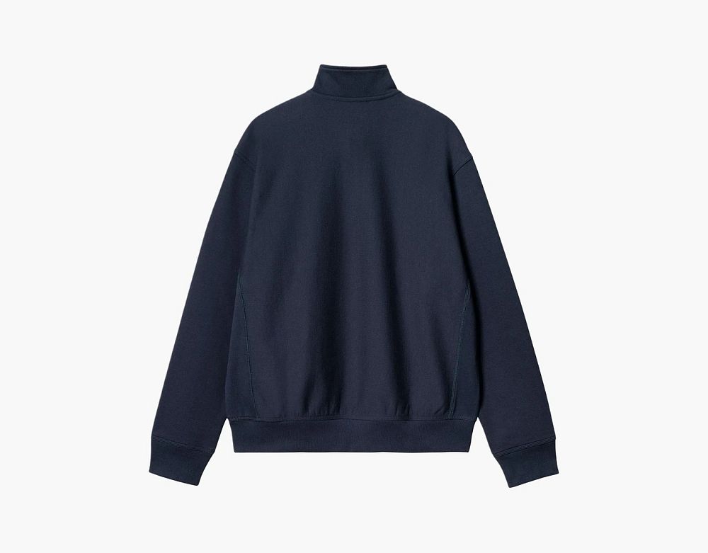 Carhartt WIP Half Zip Chase Sweatshirt Navy