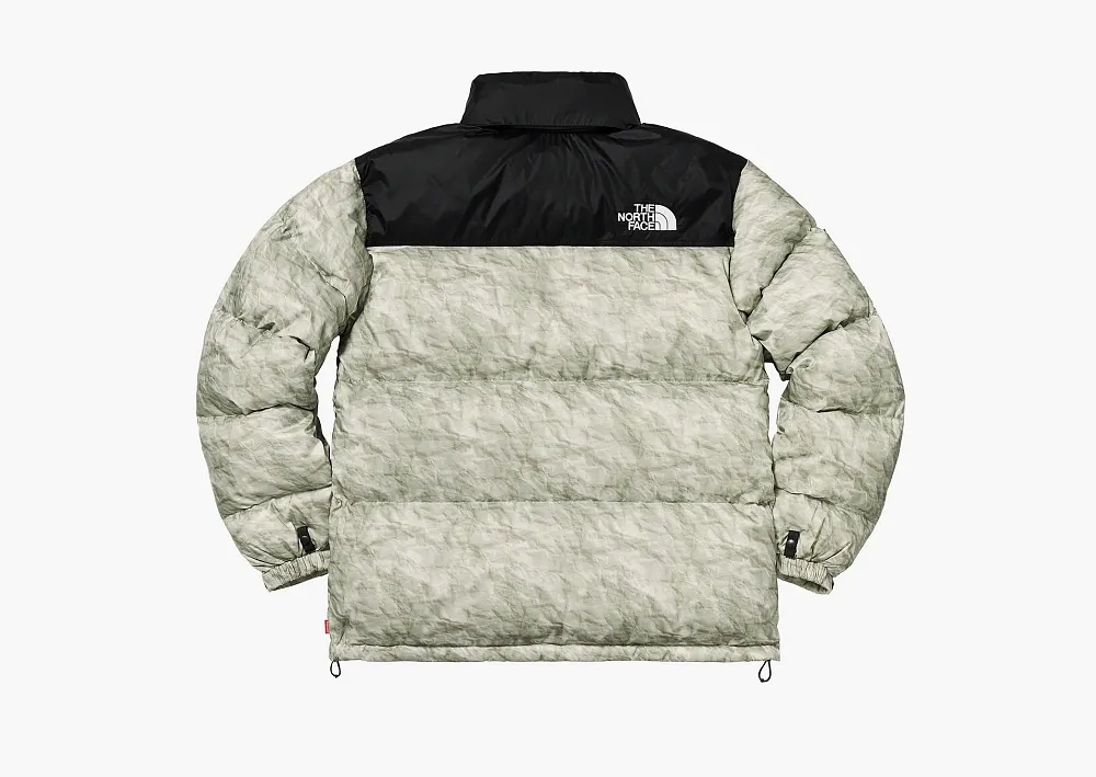 Supreme x The North Face Paper Print Nuptse Jacket Paper Print