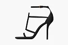 Saint Laurent Cassandra Sandals In Smooth Leather Black
