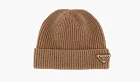 Prada Soft Wool Blend Beanie Brown