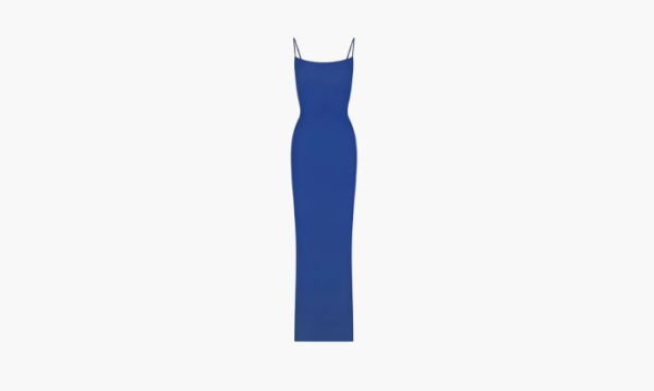 SKIMS Soft Lounge Long Slip Dress Blue 