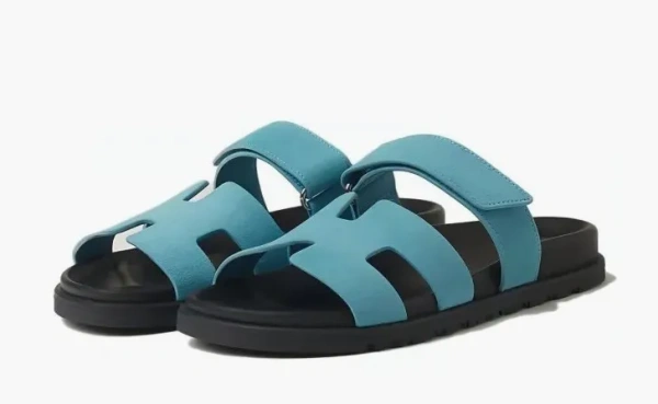 Hermes Chypre Slide Slippers WMNS Blue 