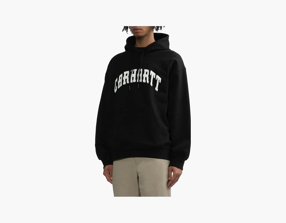 Carhartt WIP College Arch Logo Hoodie Black