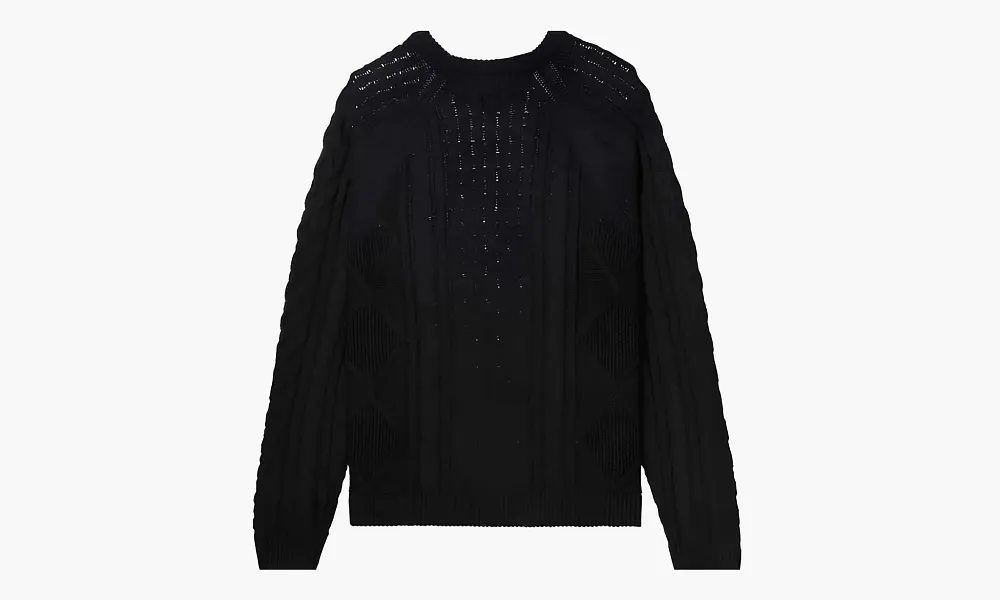 Nike Cable Knit Sweater Black