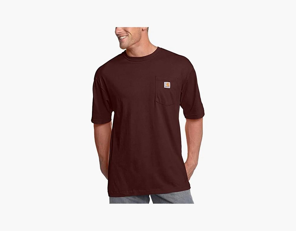 Carhartt K87 Heavyweight Pocket T-Shirt Burgundy