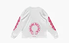 Chrome Hearts Classic Horseshoe Long Sleeve White Pink