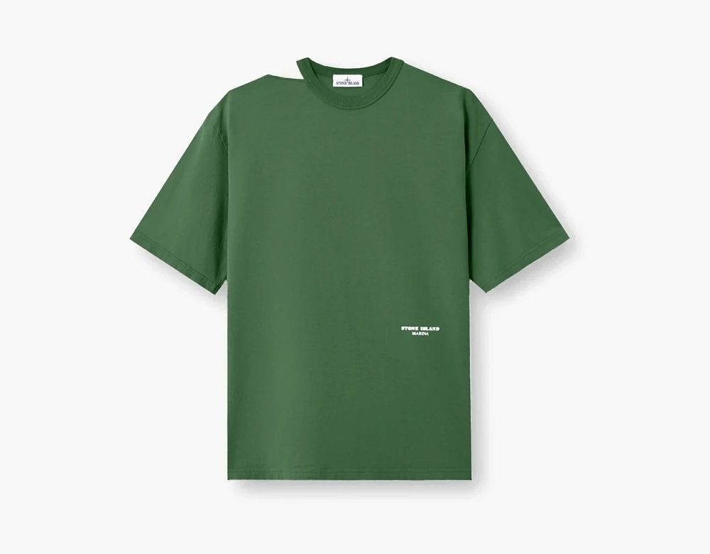 Stone Island Marina Combed Organic Cotton T-Shirt Quartz Green