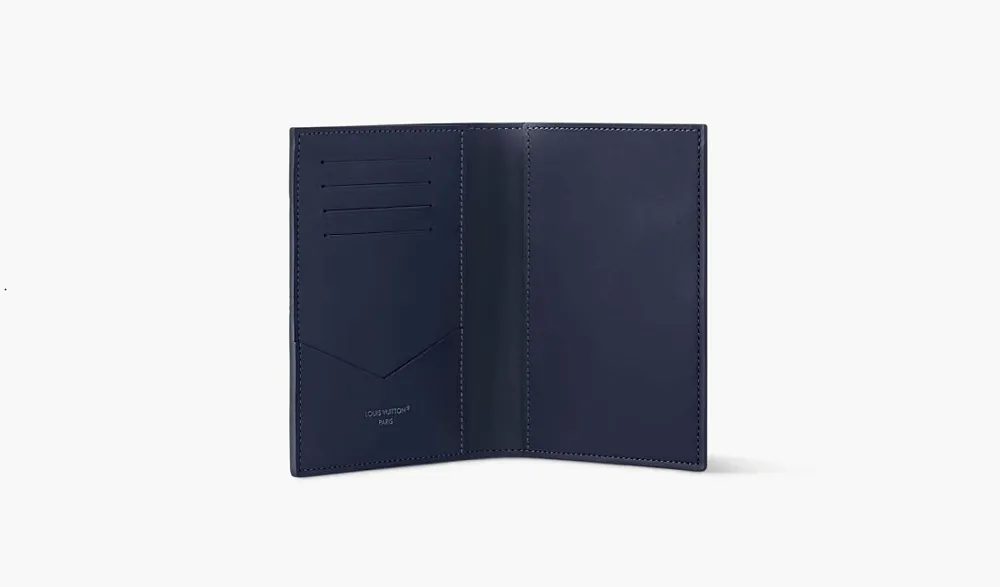 Louis Vuitton Passport Cover Monogram Navy Blue