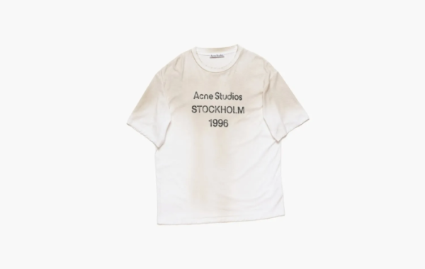 Acne Studios Logo T-shirt Relaxed Fit Dusty White 
