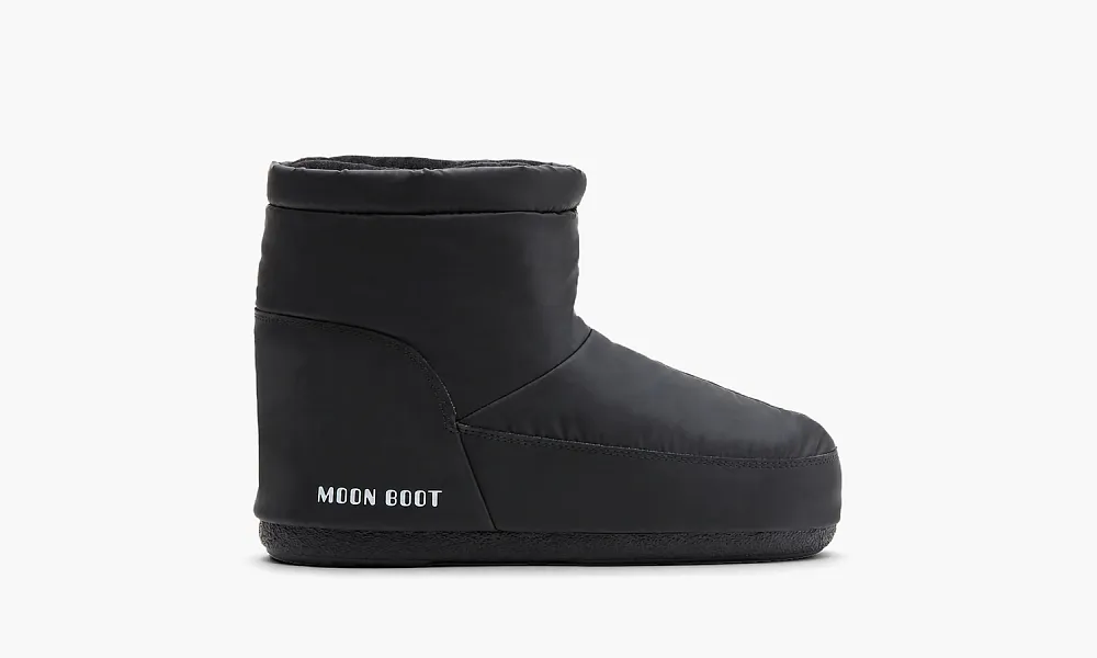Moon Boot No Lace Rubber Boot Black