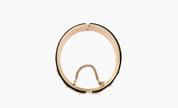 DIOR black metal bracelet with beads WMNS Black  DIOR black metal bracelet with beads WMNS Black