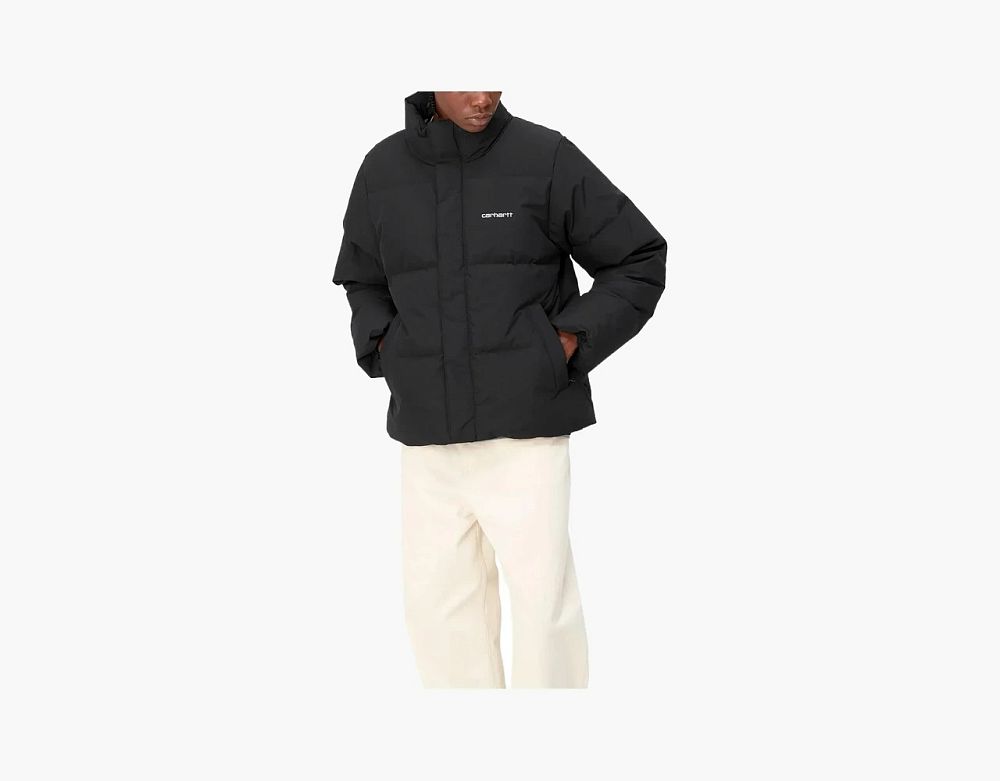 Carhartt WIP Logo Puffer Jacket Black