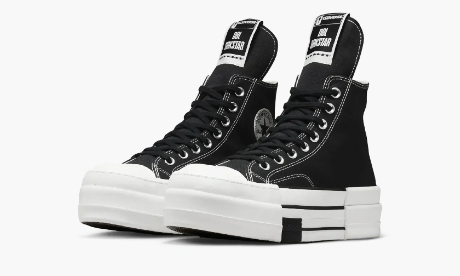 Rick Owens X Converse Drkshdw Chuck Taylor All Star Dbl Drkstar HI Black 