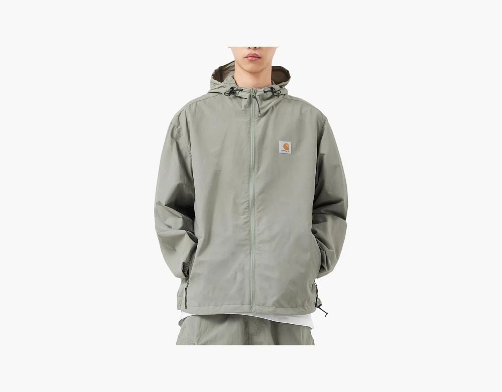 Carhartt WIP Hooded Zip Windbreaker Jacket Sage