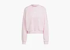 Adidas Essentials Small Logo Feelcozy Sweatshirt Clear Pink / White