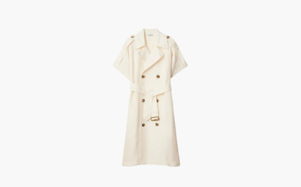Burberry Viscose Trench Dress Beige 