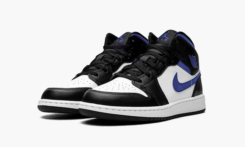 Air Jordan 1 Mid GS White Black Royal