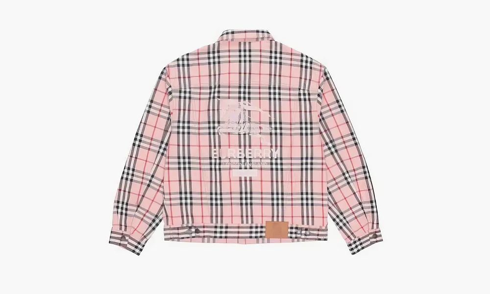 Supreme X Burberry Trucker Jacket Pink