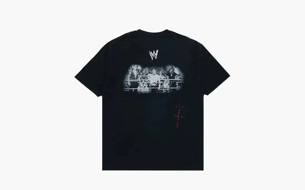 Cactus Jack by Travis Scott Wrestling is Real Real Tee Black