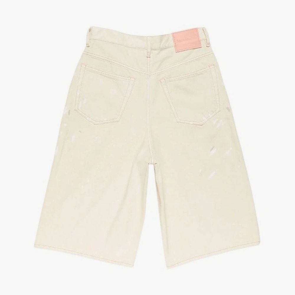 Acne Studios Distressed Denim Shorts White
