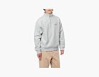 Carhartt WIP FW22 Half Zip American Script Sweatshirt - Ash Heather Logo