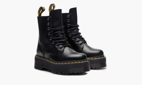 Dr. Martens Jadon Platform Boots Black Smooth Leather 