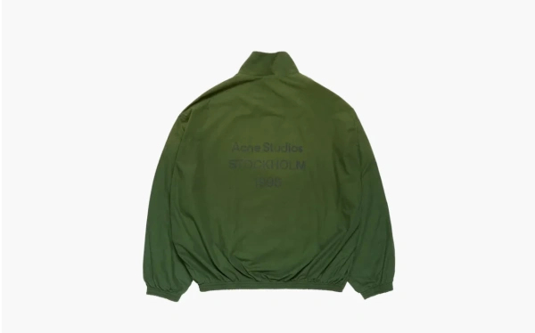 Acne Studios Logo Zipper Jacket Forest Green  Acne Studios Logo Zipper Jacket Forest Green