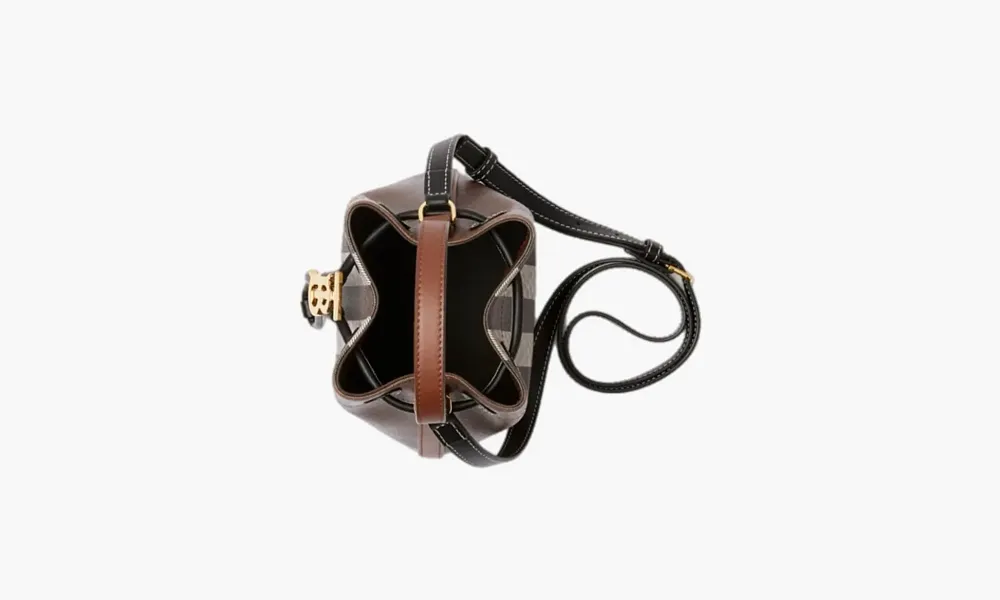Burberry Mini TB Bucket Bag Dark Birch Brown