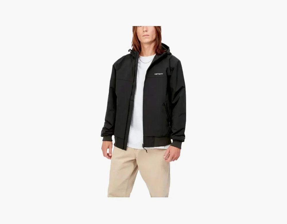 Carhartt WIP FW22 Hooded Sail Jacket - Black Logo