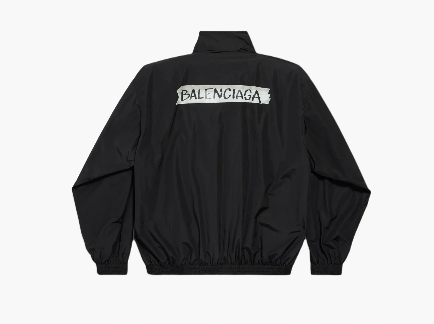 Balenciaga Masking Tape Tracksuit Medium Fit Jacket Black 