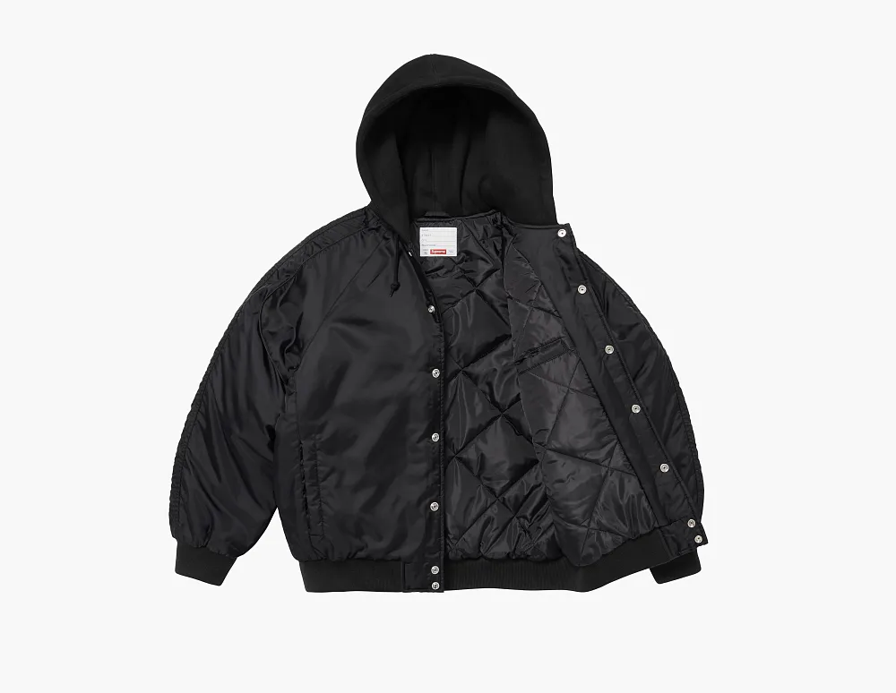 Supreme Hooded Stadium Jacket Black